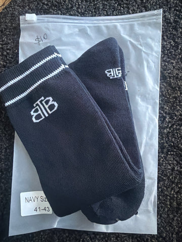 BTB Riding Socks Navy with White detail 41-43