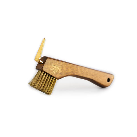 Hairy Copper Bristle Wooden Hoof Pick