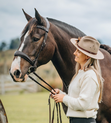 English Leather Plaited Browband