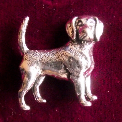 Hunting Pewter Hound Brooch Pin